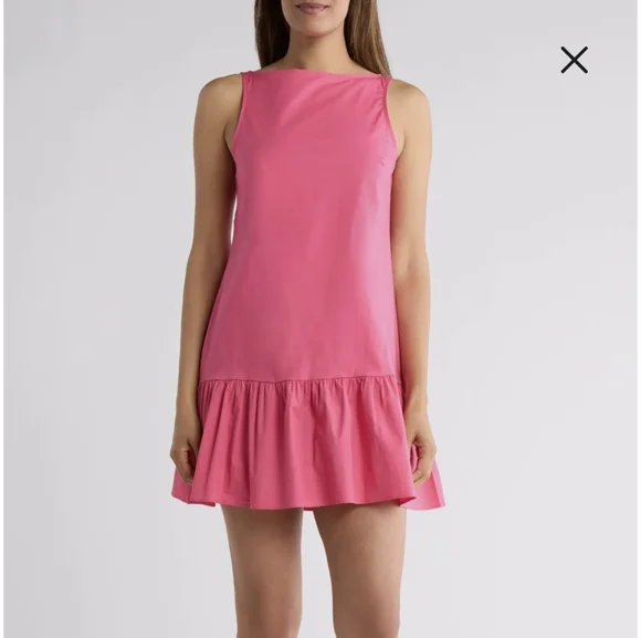 Donna Morgan Vibrant Pink Flambe Mini Dress - Picture 1 of 6